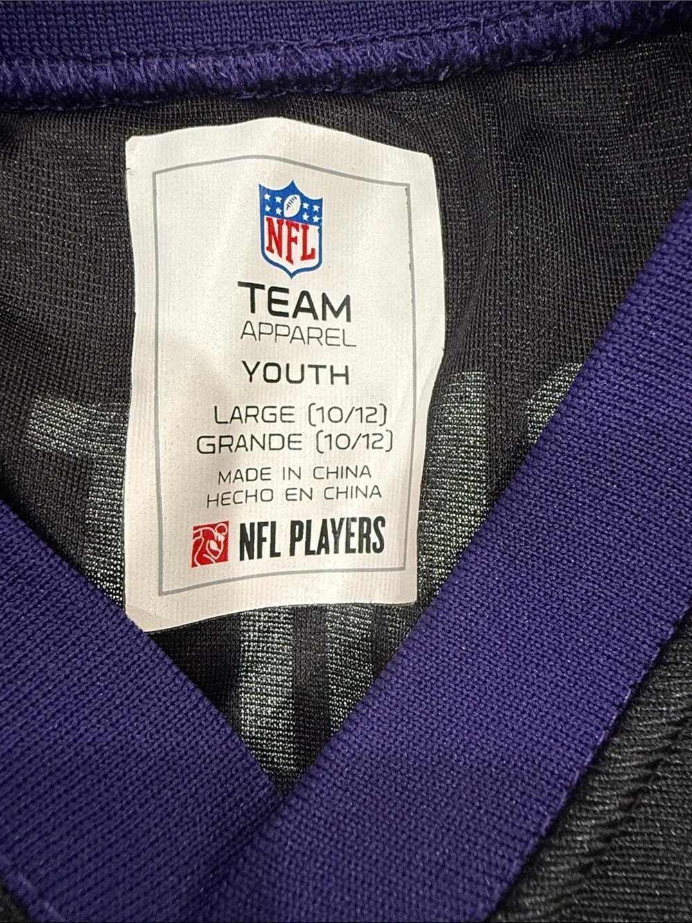 Ravens SMITH Black & Purple Kids Football Jersey with Gold Trim - #82